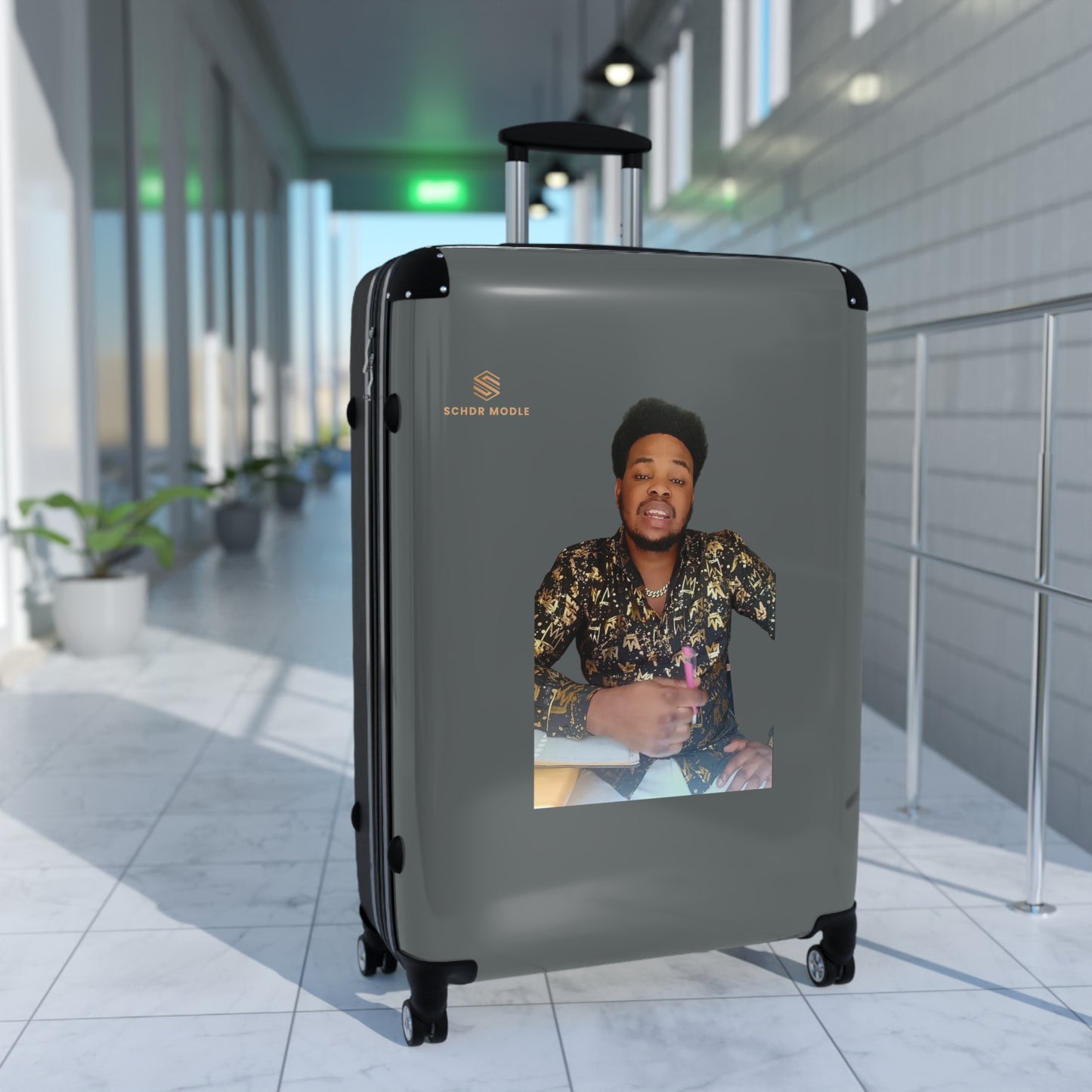 Personalized Family Travel Suitcase - Custom Design with Photo & Name