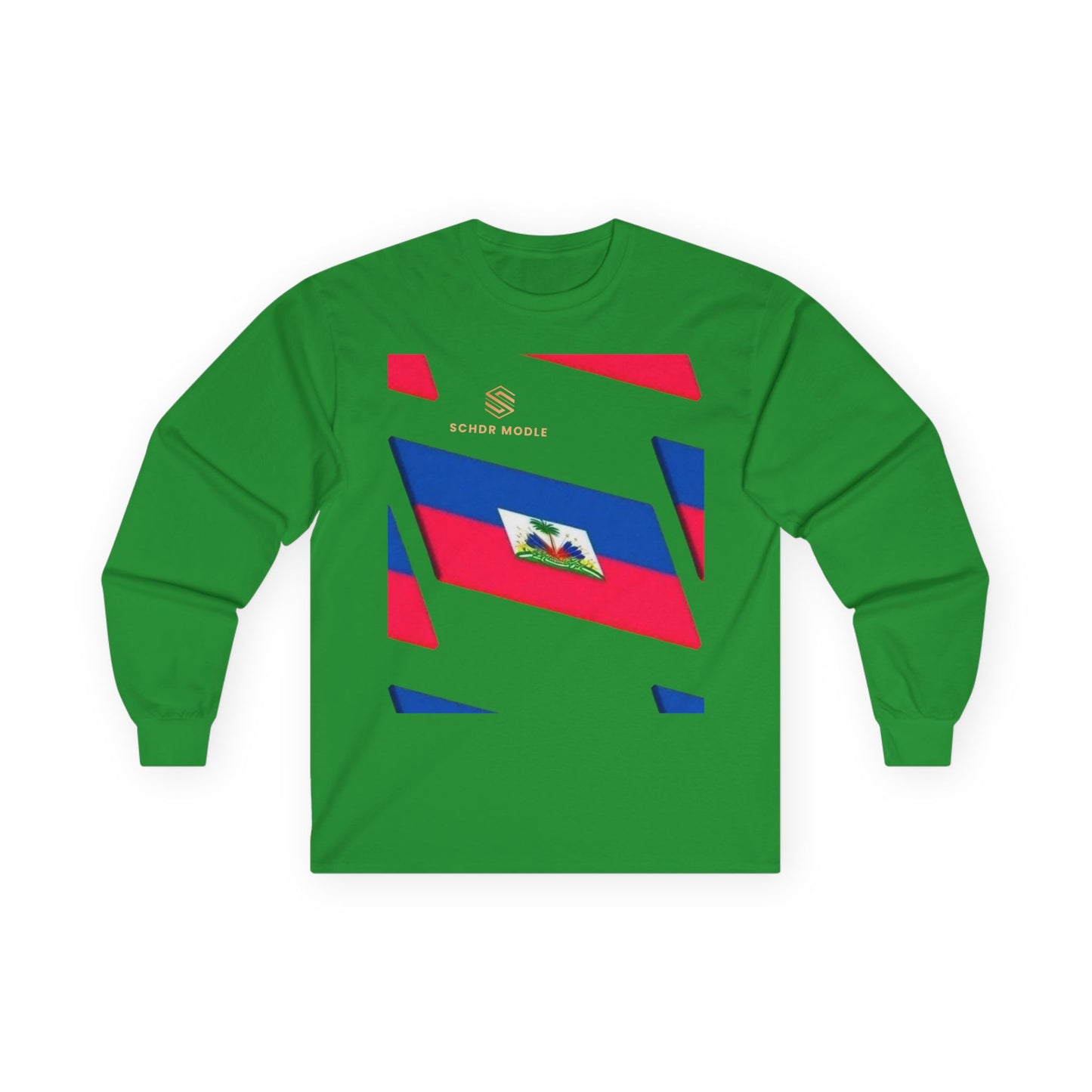 Haitian Flag Long Sleeve Tee - Celebrate Heritage and Culture