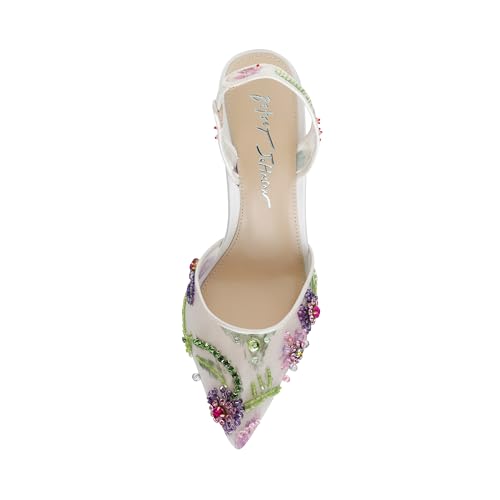Betsey Johnson Women's Velma Sling-Back Pump, Ivory Multi, 9.5