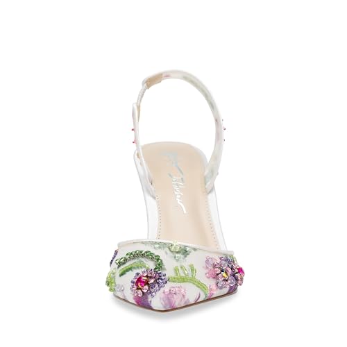 Betsey Johnson Women's Velma Sling-Back Pump, Ivory Multi, 9.5