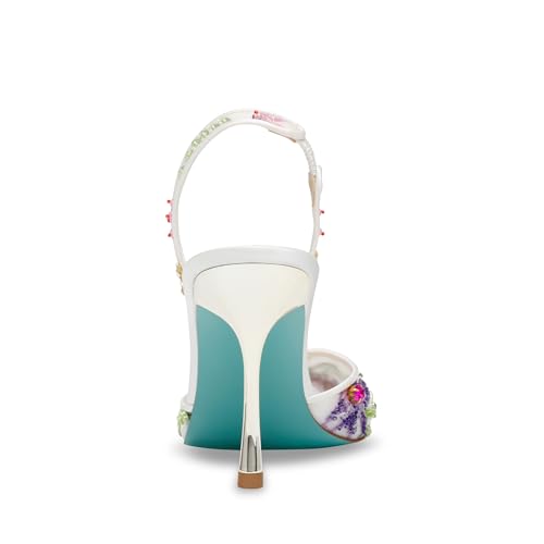 Betsey Johnson Women's Velma Sling-Back Pump, Ivory Multi, 9.5