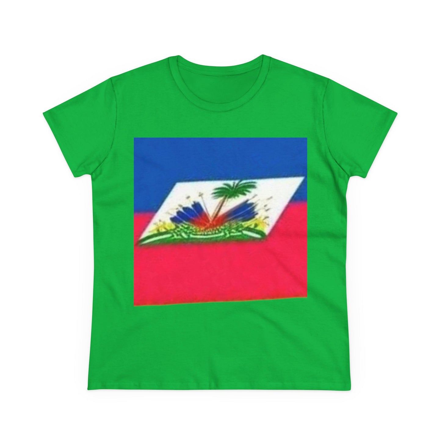 Haitian Flag Women's Cotton Tee - Celebrate Heritage and Culture