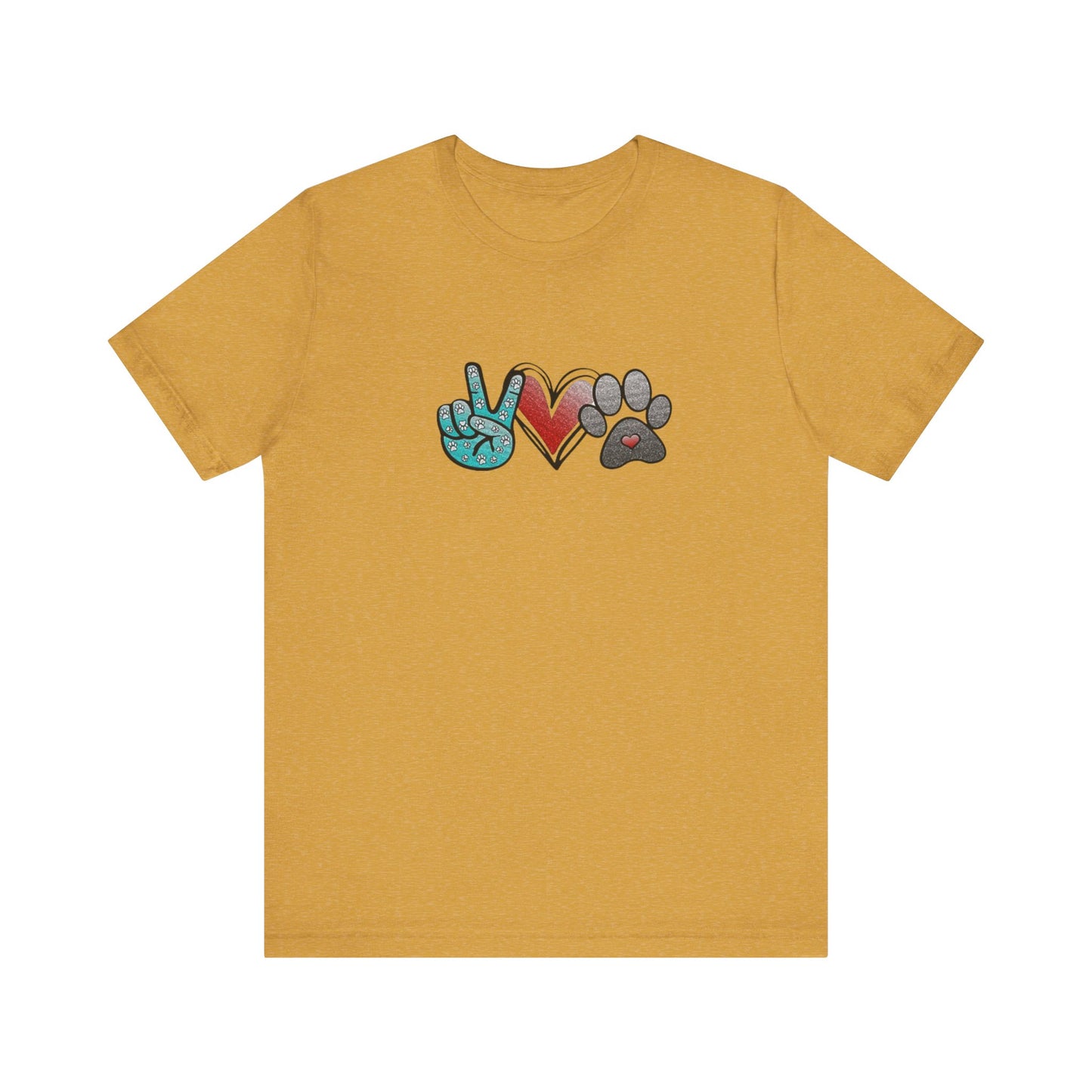 Peace & Love Dog T-Shirt, Pet Lover Tee, Unisex Graphic Shirt, Animal Rescue Gift, Cute Animal Apparel