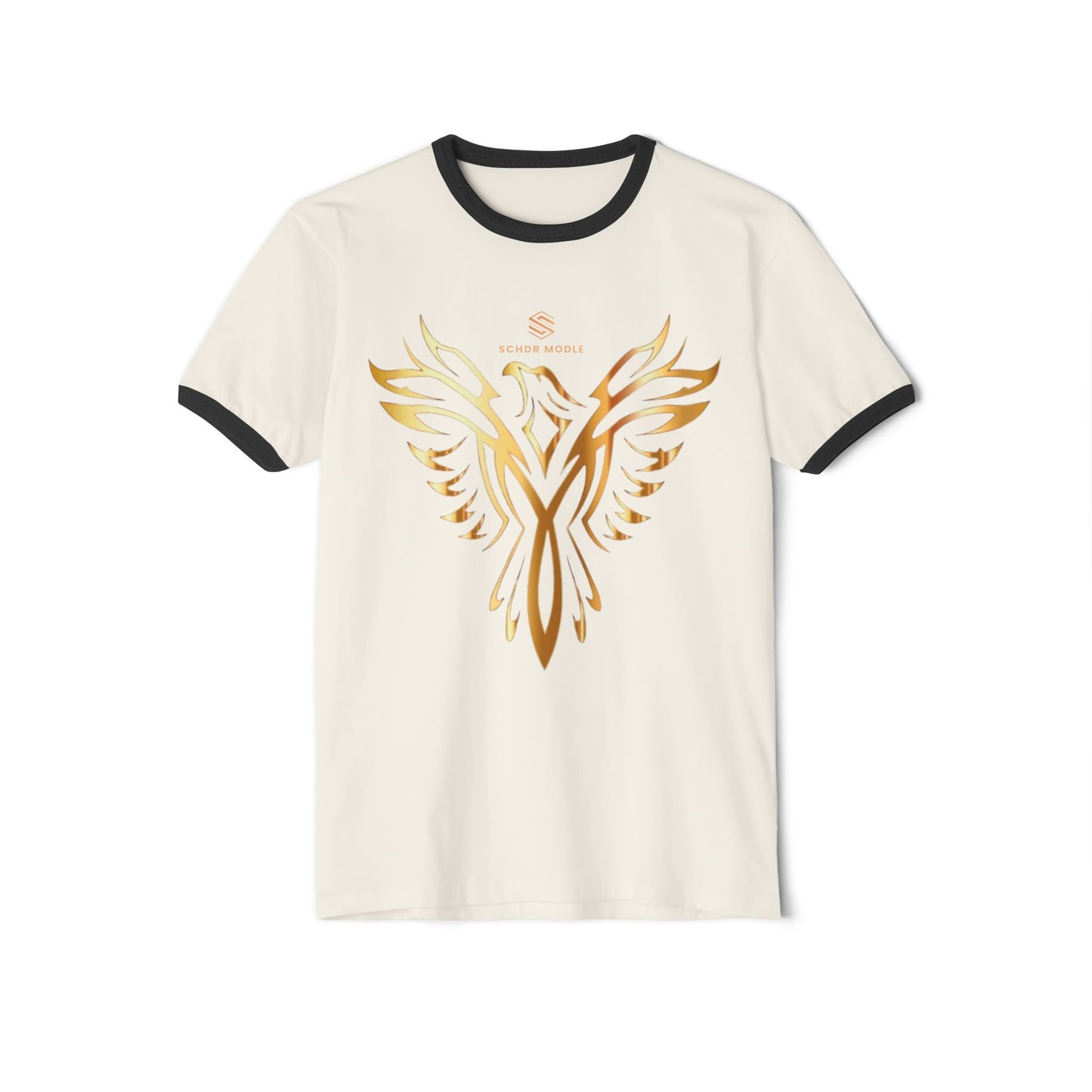 Phoenix Graphic Unisex Cotton Ringer T-Shirt | Vintage Style Tee | Casual Wear | Gift for Mythology Lovers | Summer Fashion