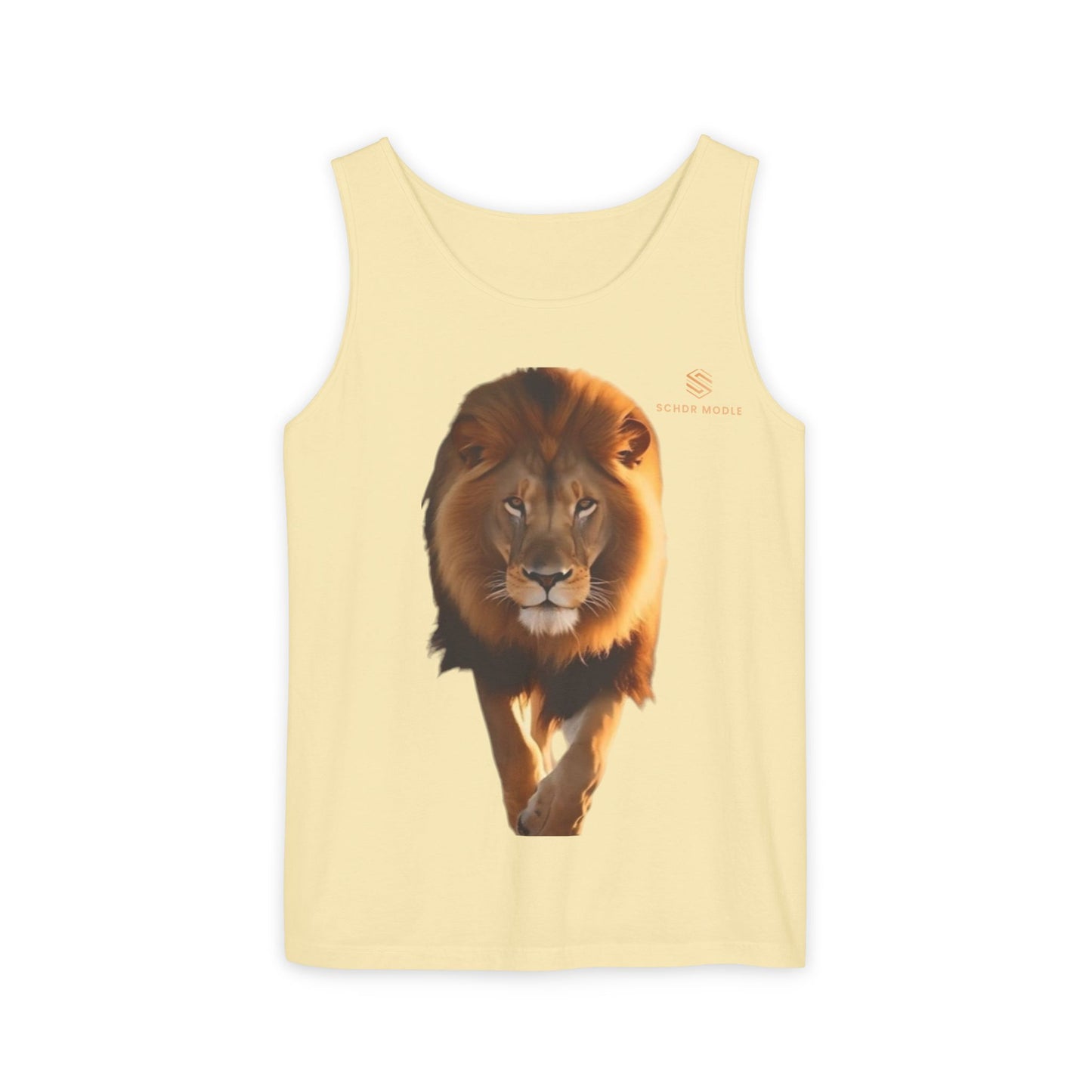 Majestic Lion Unisex Garment-Dyed Tank Top | Bold Wildlife Shirt for Summer Adventures