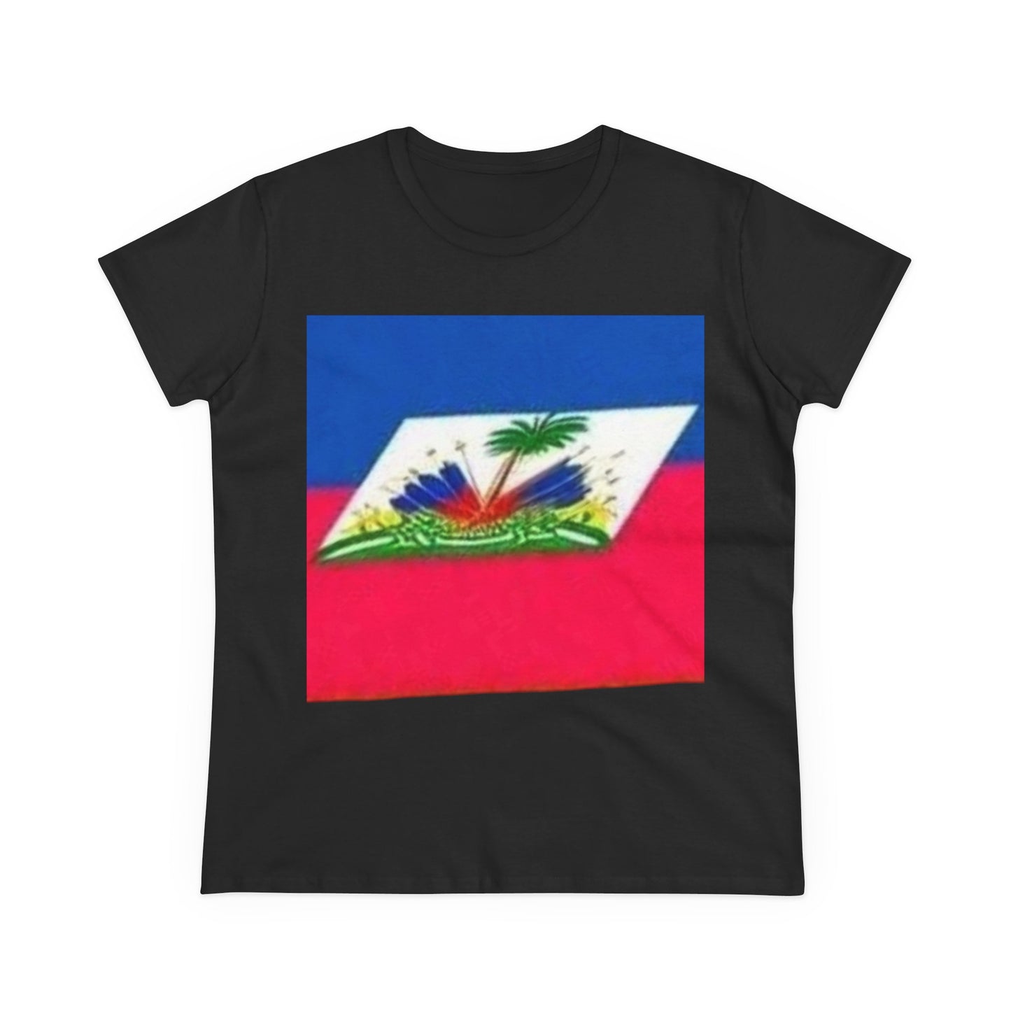 Haitian Flag Women's Cotton Tee - Celebrate Heritage and Culture