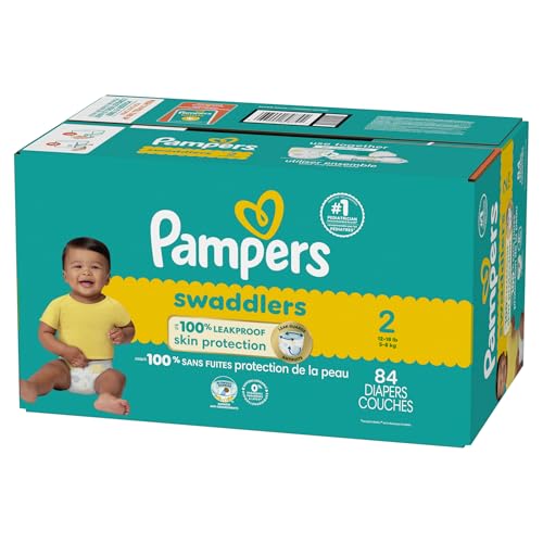 Pampers Baby Diapers - Swaddlers - Size 2, 84 Count, Ultra Absorbent Disposable Infant Diaper