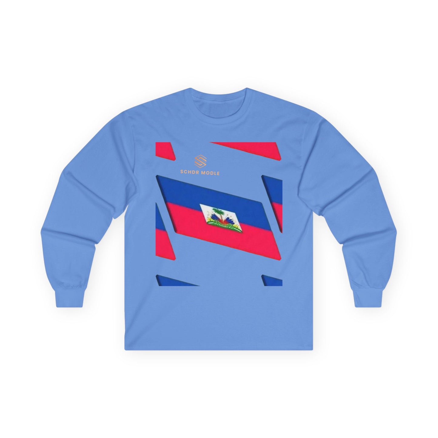 Haitian Flag Long Sleeve Tee - Celebrate Heritage and Culture