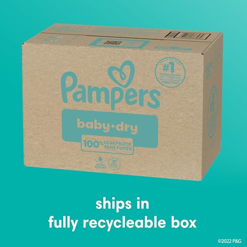 Pampers Diapers - Baby Dry - Size 2, 234 Count, Absorbent Disposable Infant Diaper (Packaging May Vary)