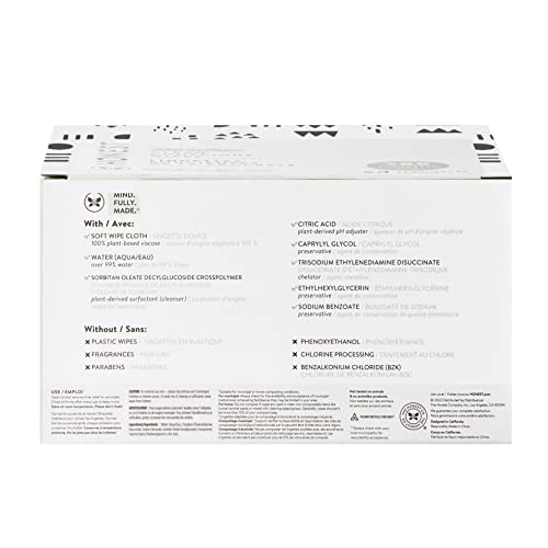 The Honest Company Clean Conscious Multi-Use Wipes | Hypoallergenic + Unscented for Sensitive Skin | Over 99% Water, Compostable, Plant Based, Baby Wipes | Geo Mood, 288 Count