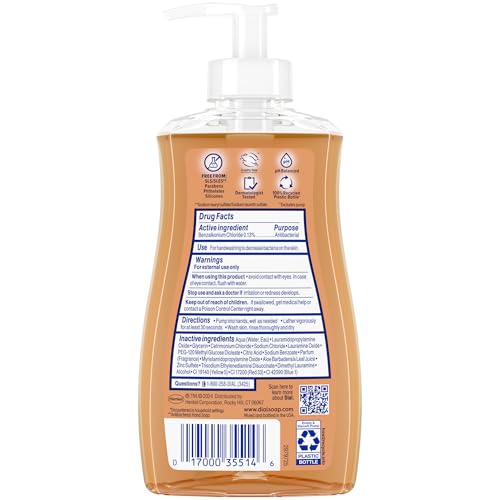 Dial Antibacterial Defense Sandalwood & Vanilla Liquid Hand Soap, 11oz (Pack of 12)