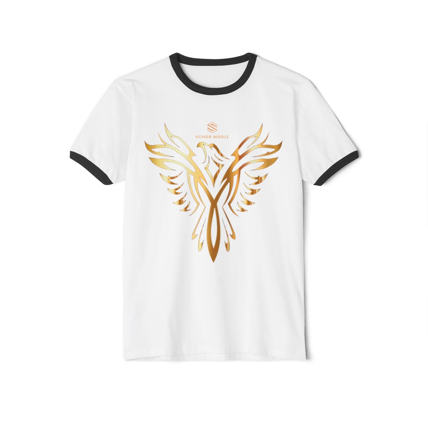 Phoenix Graphic Unisex Cotton Ringer T-Shirt | Vintage Style Tee | Casual Wear | Gift for Mythology Lovers | Summer Fashion
