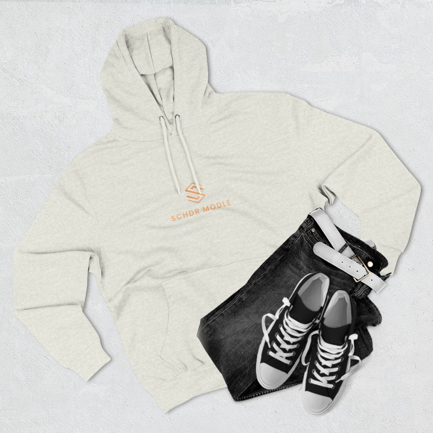 Minimalist Three-Panel Fleece Hoodie - SCHDR MODE