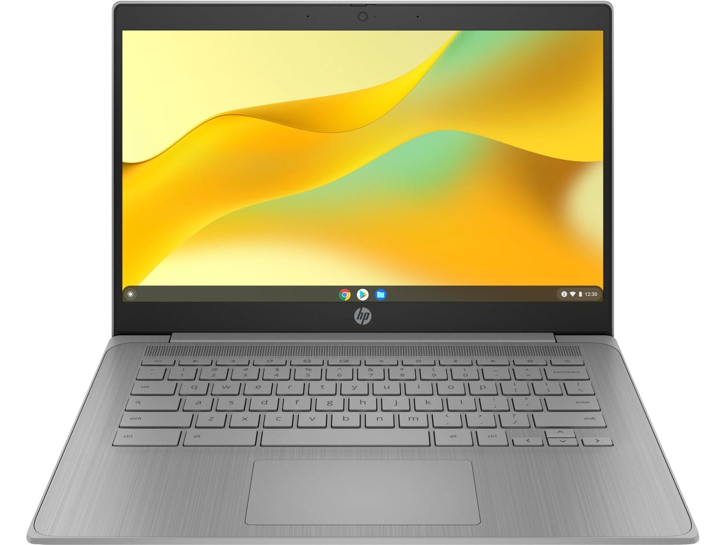 HP Chromebook 14 Laptop (14" HD, Intel 4-Core Celeron N4120, 4GB RAM, 64GB SSD, UHD Graphics 600) for Home & Student, Light Weight & 14-Hr Battery Life, Webcam, Wi-Fi, IST HUB, Chrome OS, Grey