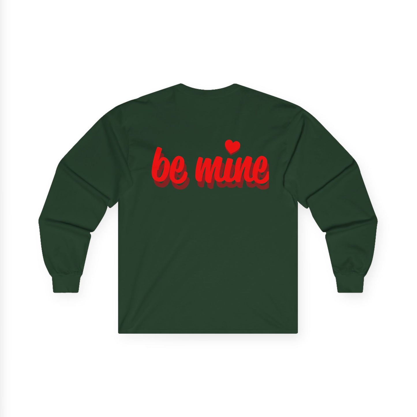 Unisex Valentine's Day Long Sleeve Tee - 'Be Mine' & Logo Design