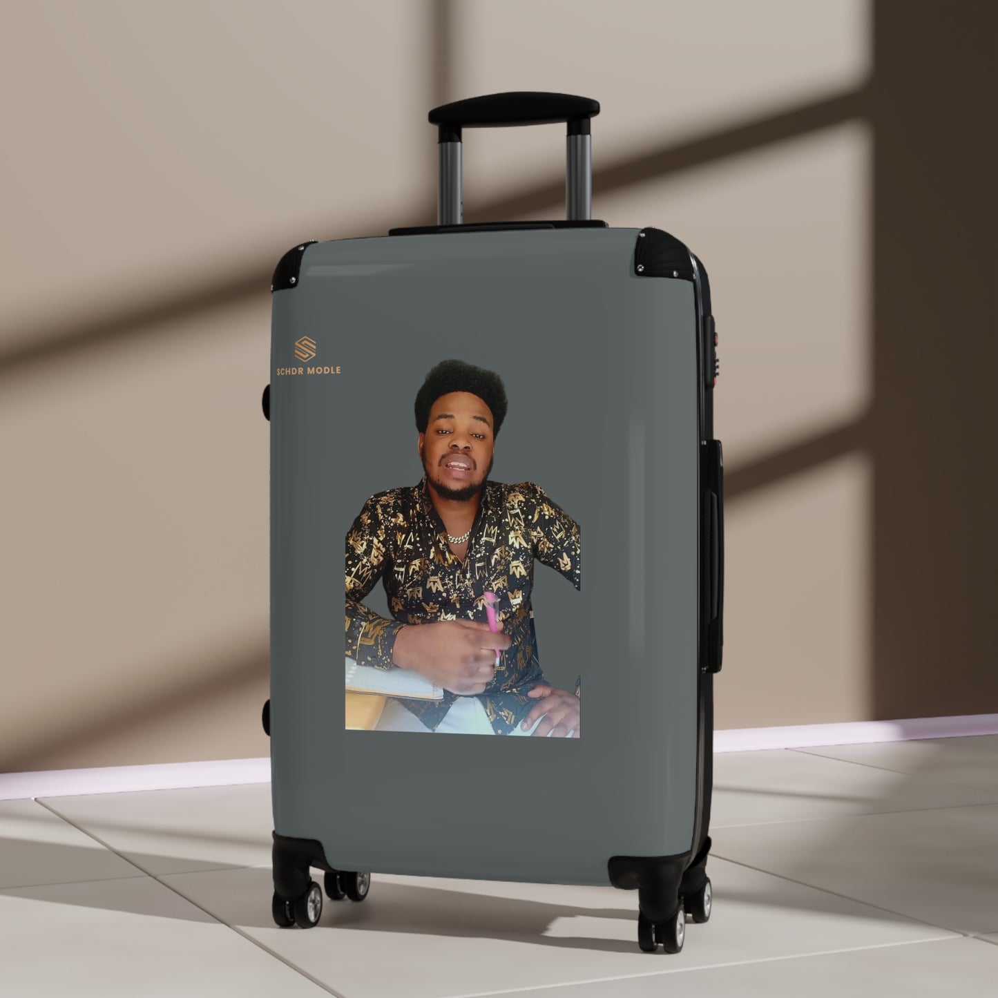Personalized Family Travel Suitcase - Custom Design with Photo & Name