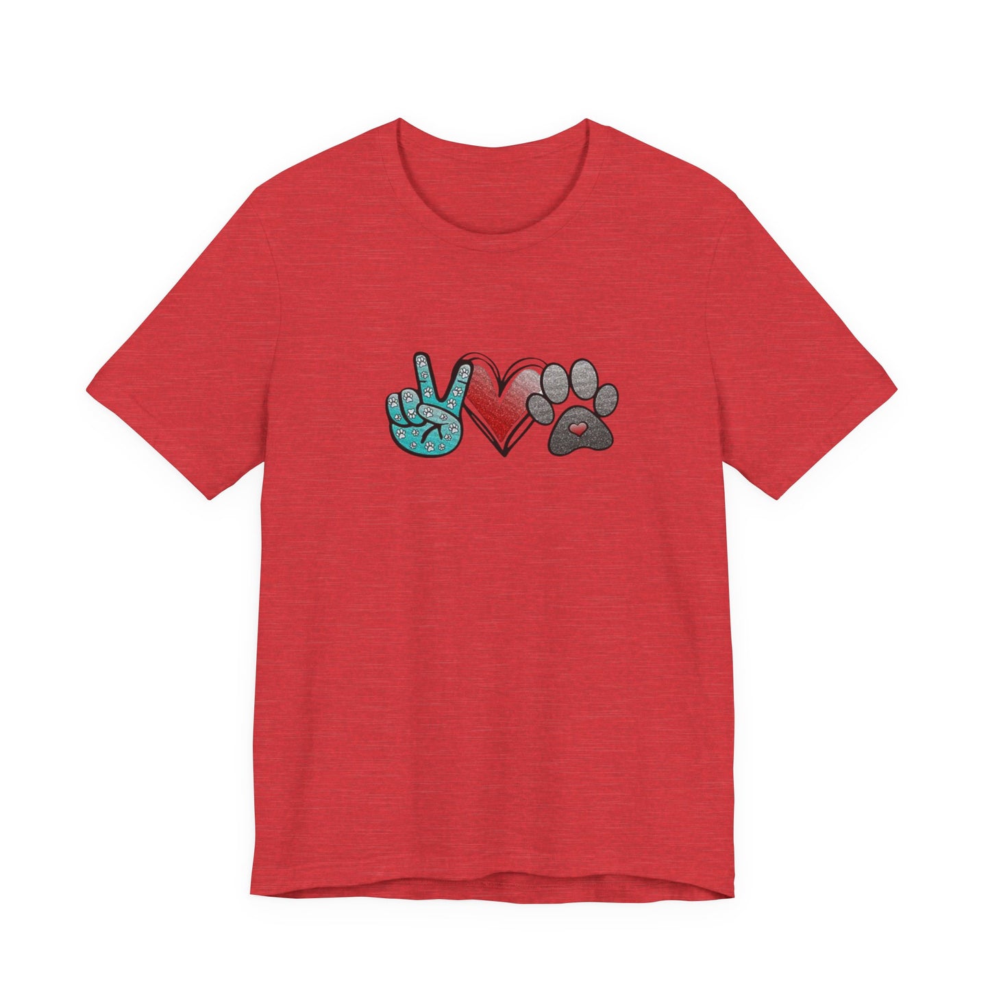 Peace & Love Dog T-Shirt, Pet Lover Tee, Unisex Graphic Shirt, Animal Rescue Gift, Cute Animal Apparel