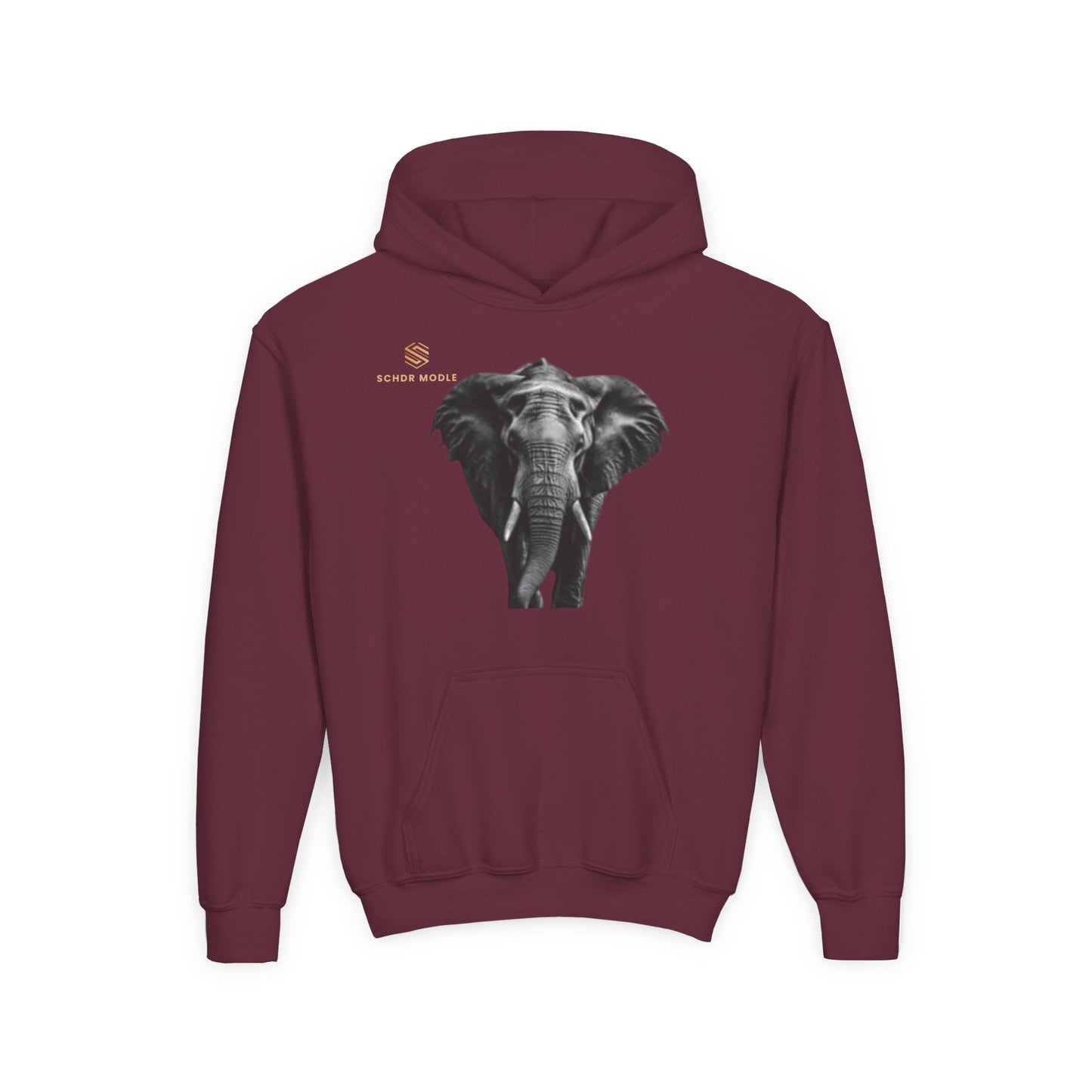 Youth Elephant Graphic Hoodie - Stylish & Comfortable Heavy Blend Sweatshirt