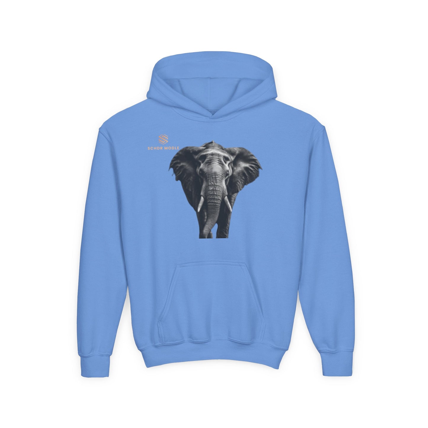 Youth Elephant Graphic Hoodie - Stylish & Comfortable Heavy Blend Sweatshirt