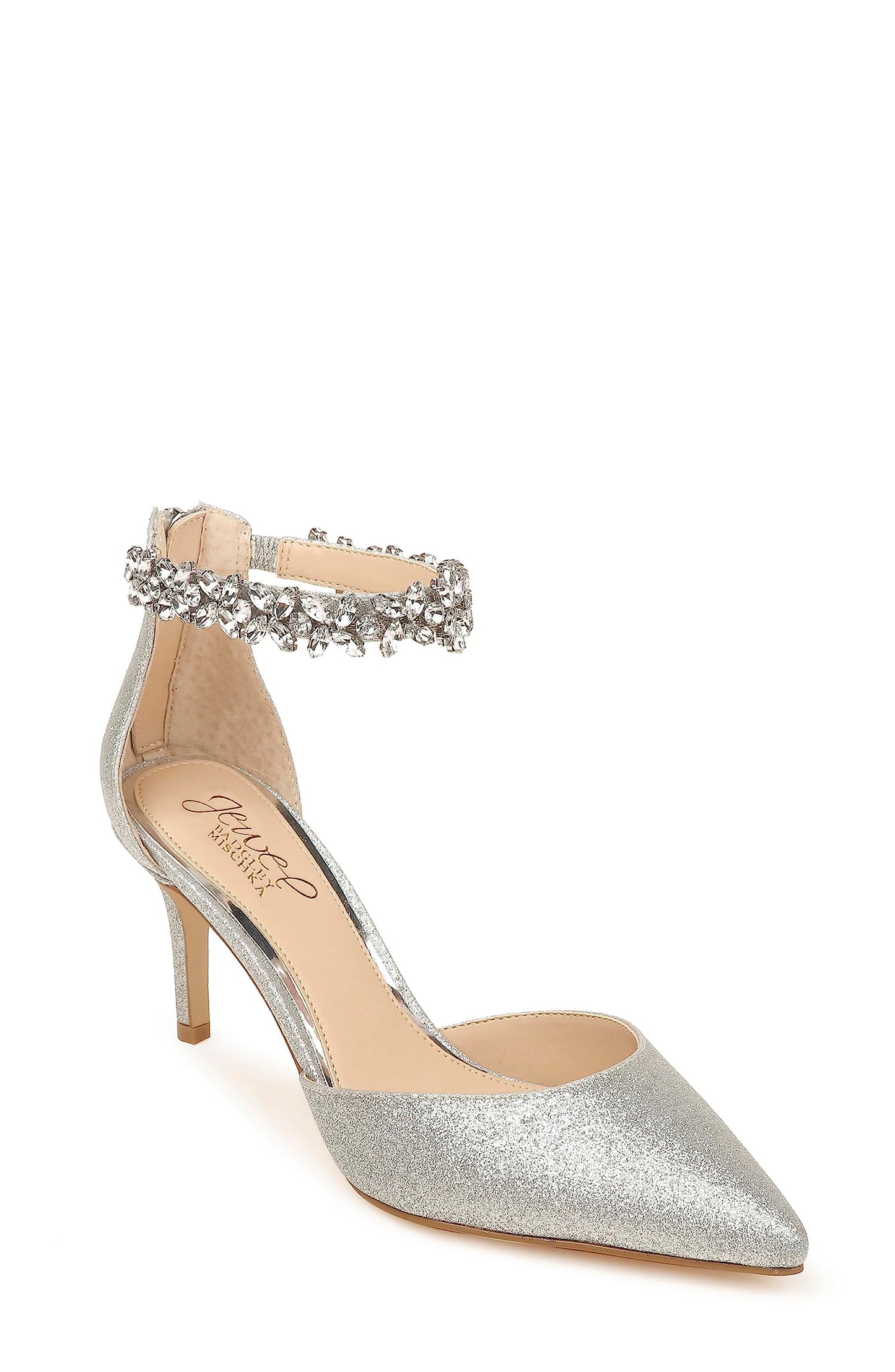 Jewel Badgley Mischka Raleigh Pointed Toe Kitten D'Orsay