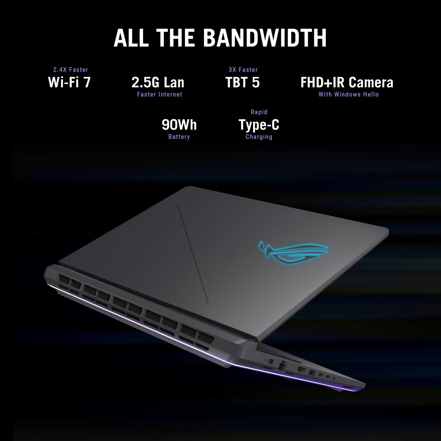 ASUS ROG Strix G16 (2025) Gaming Laptop, 16” ROG Nebula 16:10 2.5K 240Hz/3ms, NVIDIA® GeForce RTX™ 5080, Intel® Core Ultra 9 275HX, 32GB DDR5, 1TB PCIe Gen 4 SSD, Wi-Fi 7, Windows 11 Home, G615LW-AS96