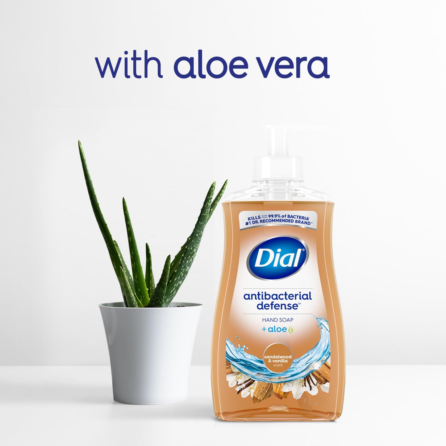 Dial Antibacterial Defense Sandalwood & Vanilla Liquid Hand Soap, 11oz (Pack of 12)