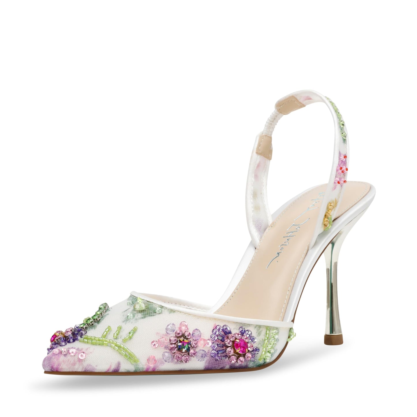 Betsey Johnson Women's Velma Sling-Back Pump, Ivory Multi, 9.5