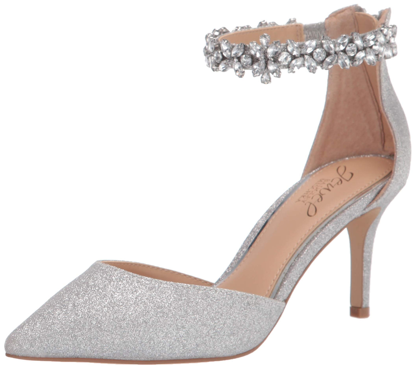 Jewel Badgley Mischka Raleigh Pointed Toe Kitten D'Orsay