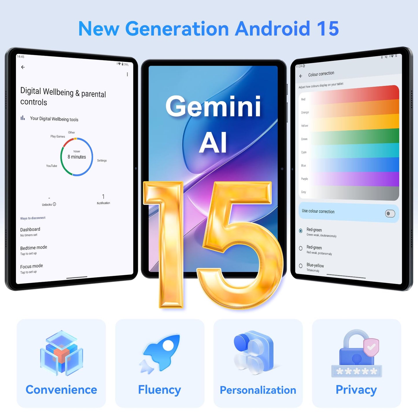 Tablets, Android 15 Tablet 10 Inch T80, 2025 New Electronics Tablets with Keyboard 18GB+128GB/2TB, 10 Inch Tablet with Pen, 6000mAh, 1080P, 5G WiFi, Bluetooth5.0, GPS, OTG, 2 Speaker