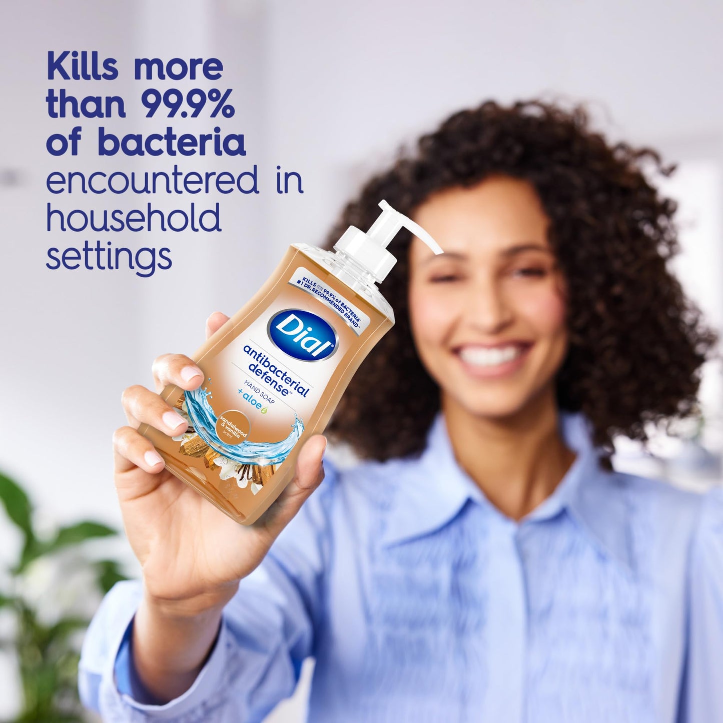 Dial Antibacterial Defense Sandalwood & Vanilla Liquid Hand Soap, 11oz (Pack of 12)