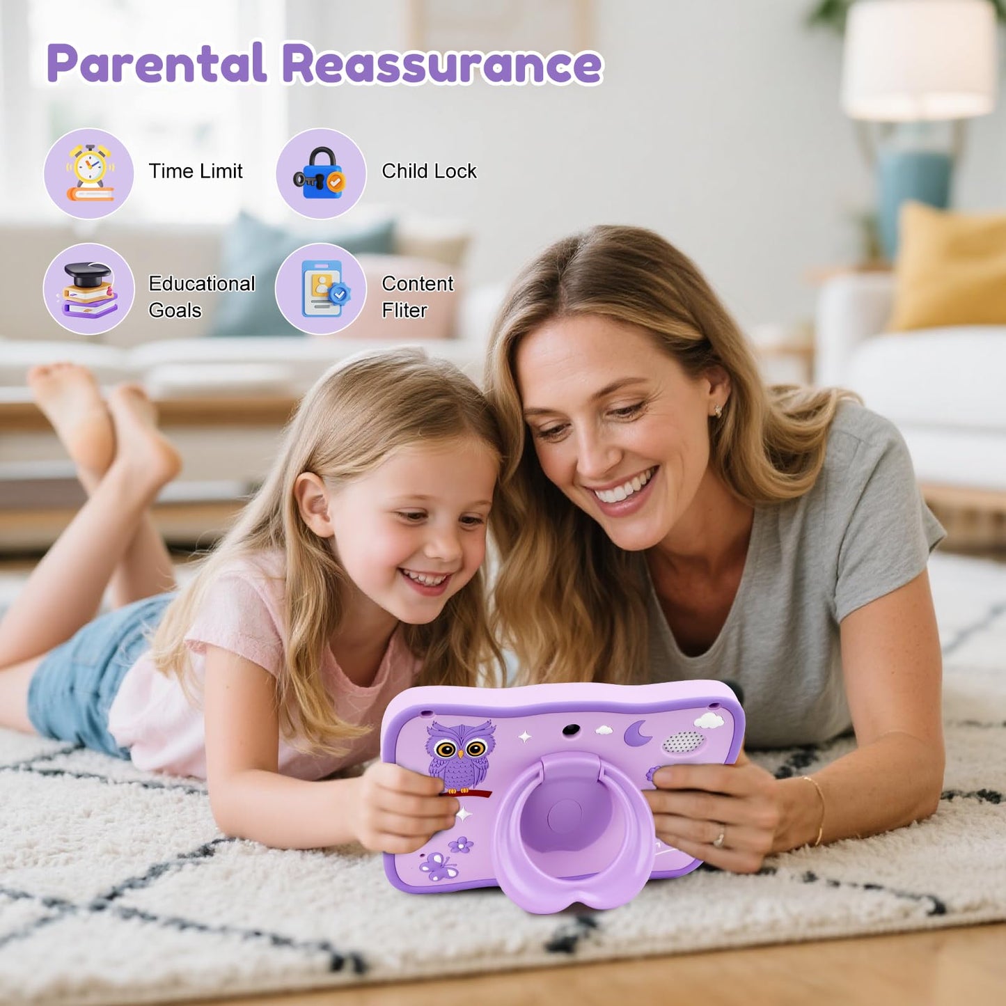 Kids Tablets 7inch Toddler Tablet for Kid, Children Tablet for Toddlers with Parental Controls, Camera, Shockproof Case, Kids Learning Apps Pre-Installed Kid’s Educational Tablets for Boys Girls