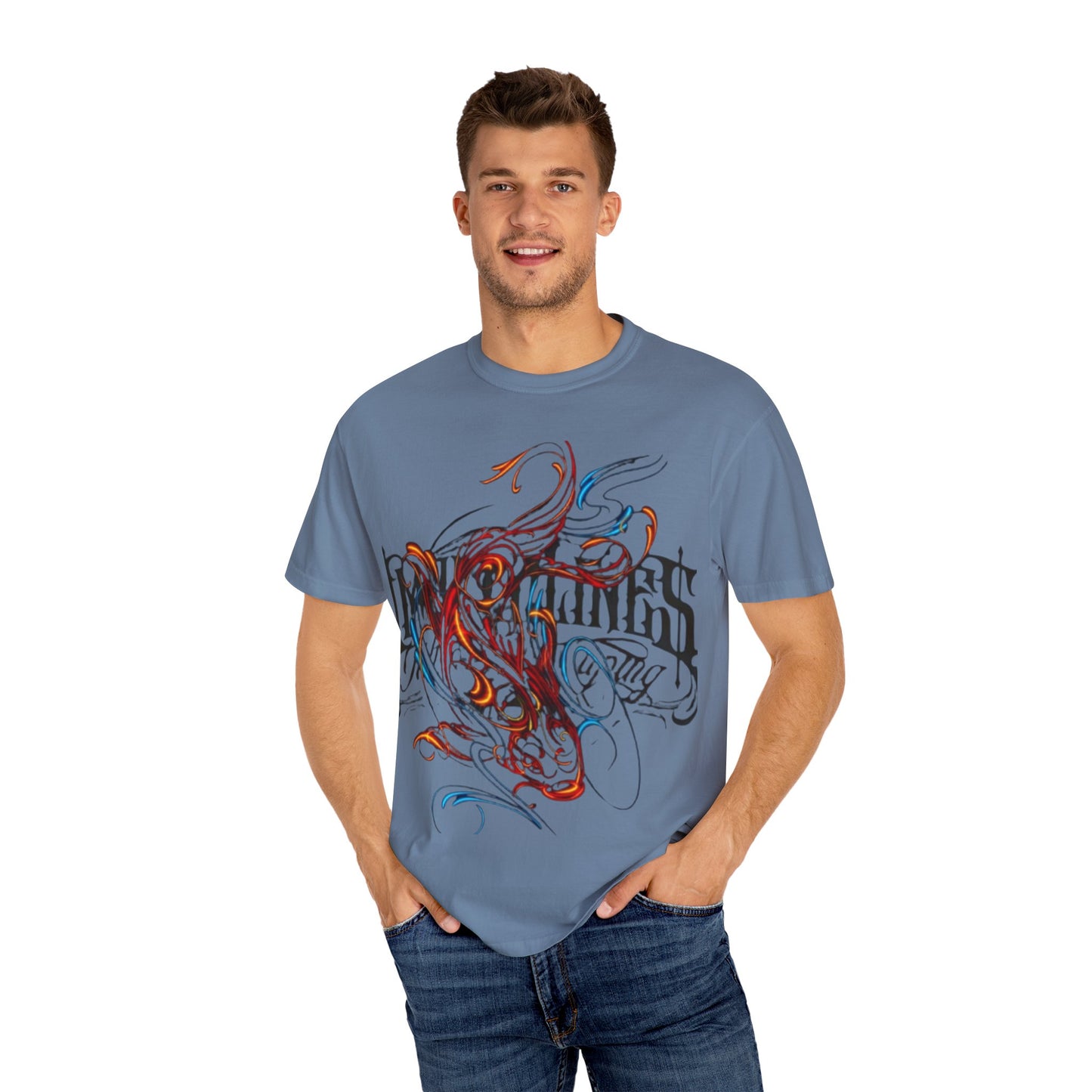 Artistic Swirl Unisex Garment-Dyed T-shirt | Casual Apparel, Streetwear, Gift for Art Lovers, Trendy Tees, Everyday Wear