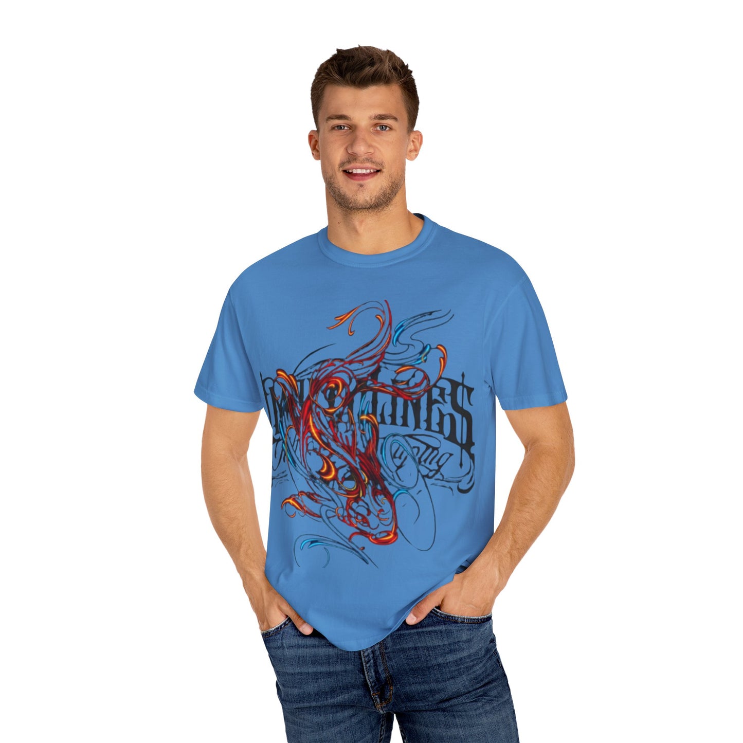 Artistic Swirl Unisex Garment-Dyed T-shirt | Casual Apparel, Streetwear, Gift for Art Lovers, Trendy Tees, Everyday Wear