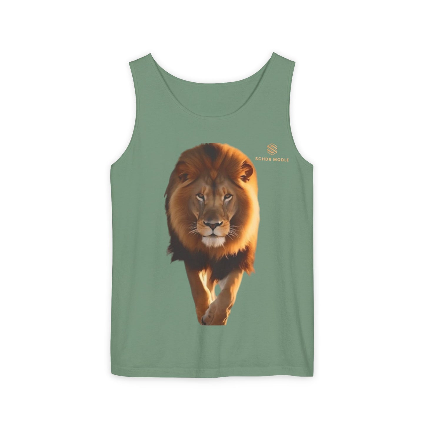 Majestic Lion Unisex Garment-Dyed Tank Top | Bold Wildlife Shirt for Summer Adventures