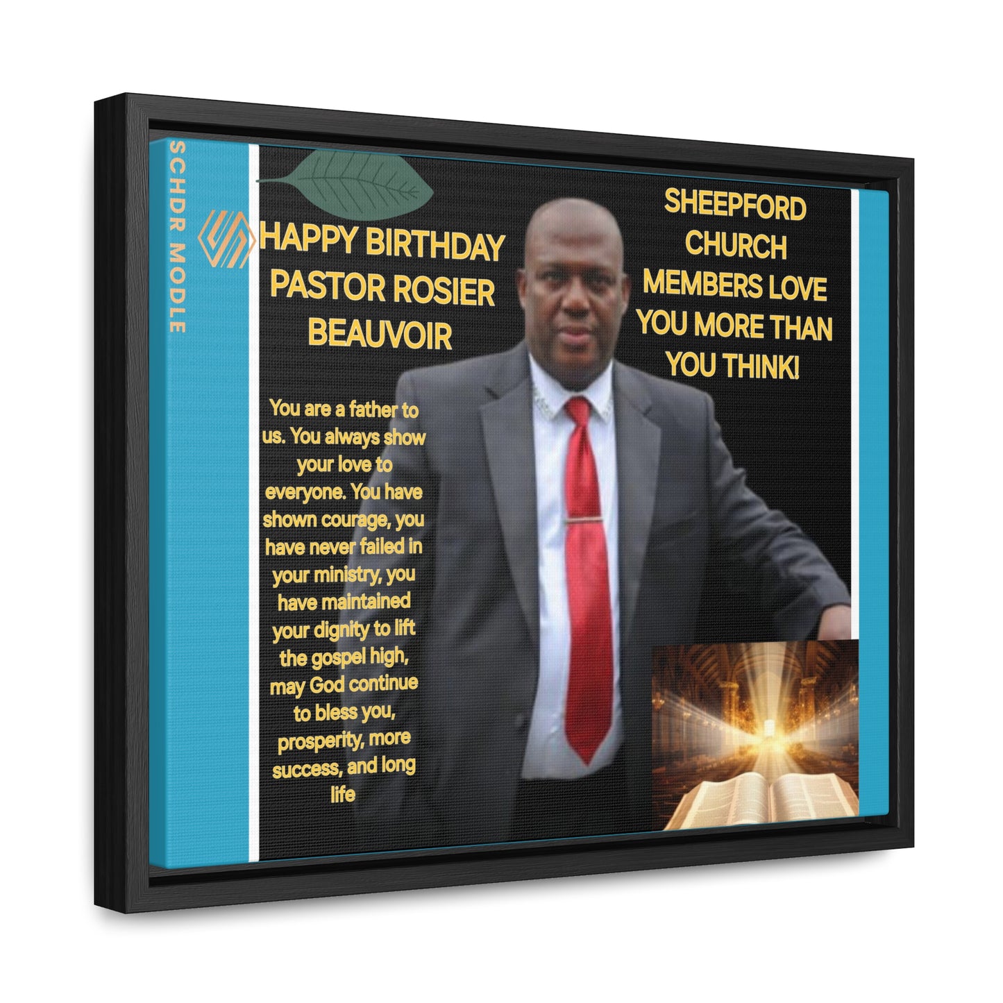 Personalized Birthday Canvas Wall Art for Pastor - Inspirational Gallery Wrap