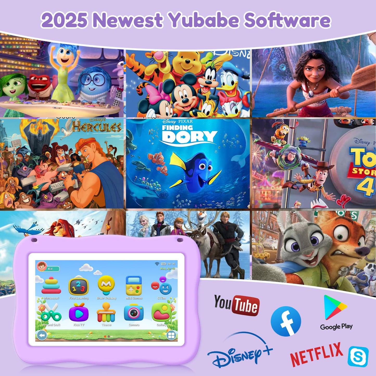 Kids Tablets 7inch Toddler Tablet for Kid, Children Tablet for Toddlers with Parental Controls, Camera, Shockproof Case, Kids Learning Apps Pre-Installed Kid’s Educational Tablets for Boys Girls