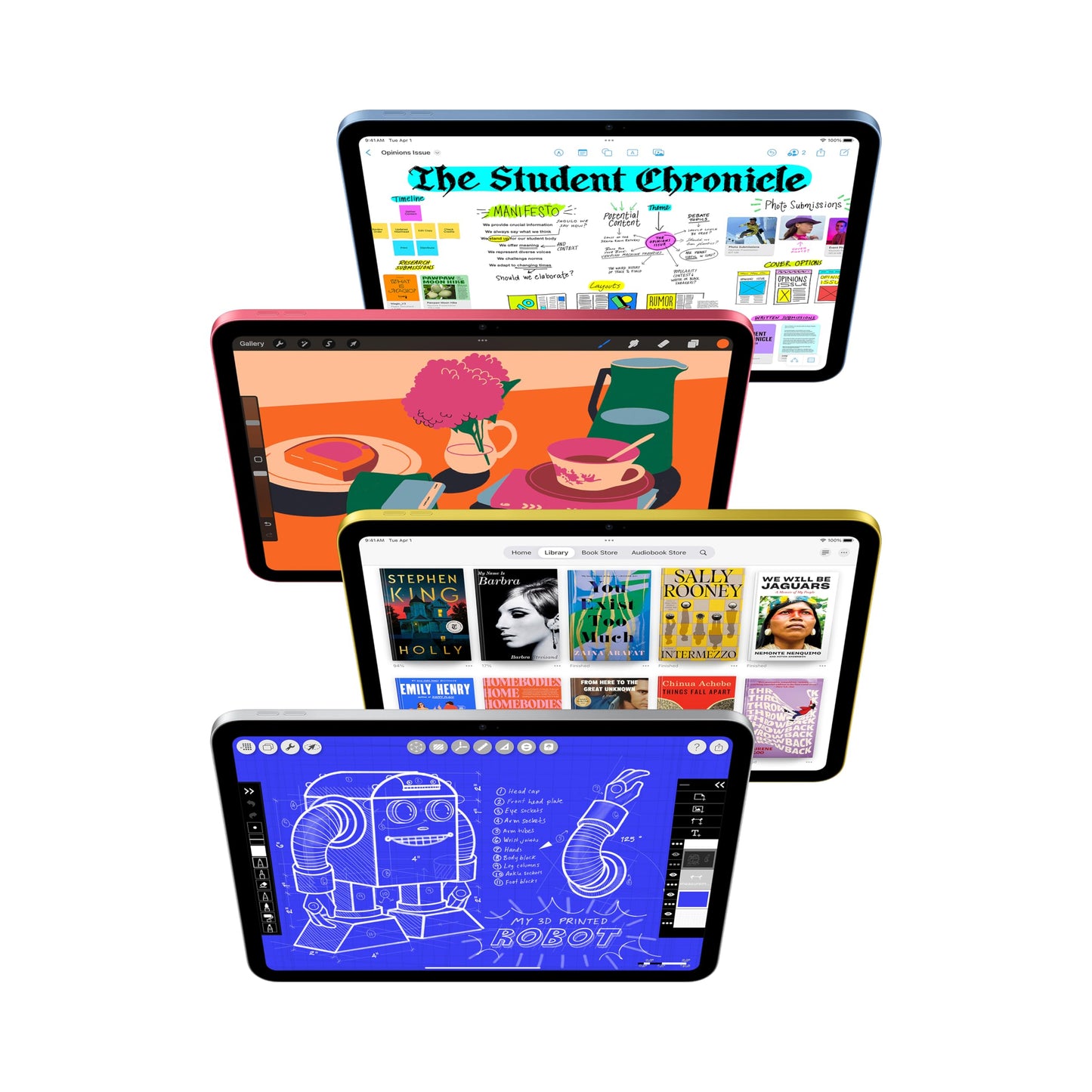 Apple iPad 11-inch: A16 chip, 11-inch Model, Liquid Retina Display, 128GB, Wi-Fi 6, 12MP Front/12MP Back Camera, Touch ID, All-Day Battery Life — Pink