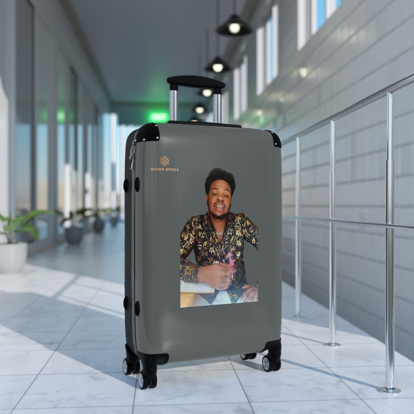 Personalized Family Travel Suitcase - Custom Design with Photo & Name
