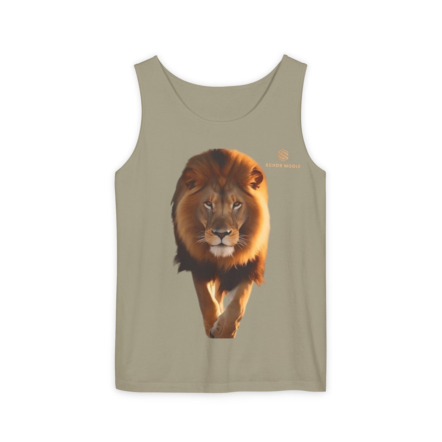 Majestic Lion Unisex Garment-Dyed Tank Top | Bold Wildlife Shirt for Summer Adventures