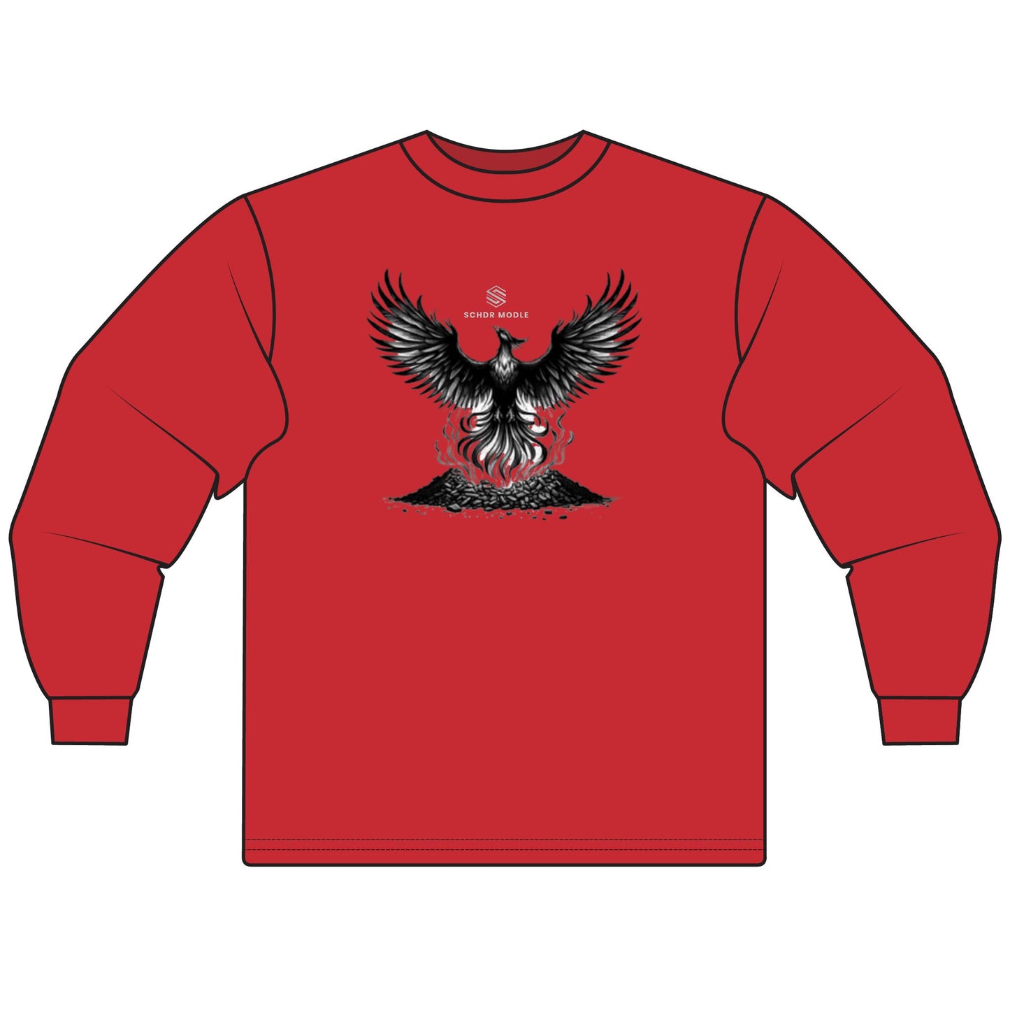 Fierce Phoenix Unisex Long Sleeve T-Shirt - Spiritual Gift, Graphic Tee for Halloween, Casual Fashion, Unique Birthday Gift, Magical Wear