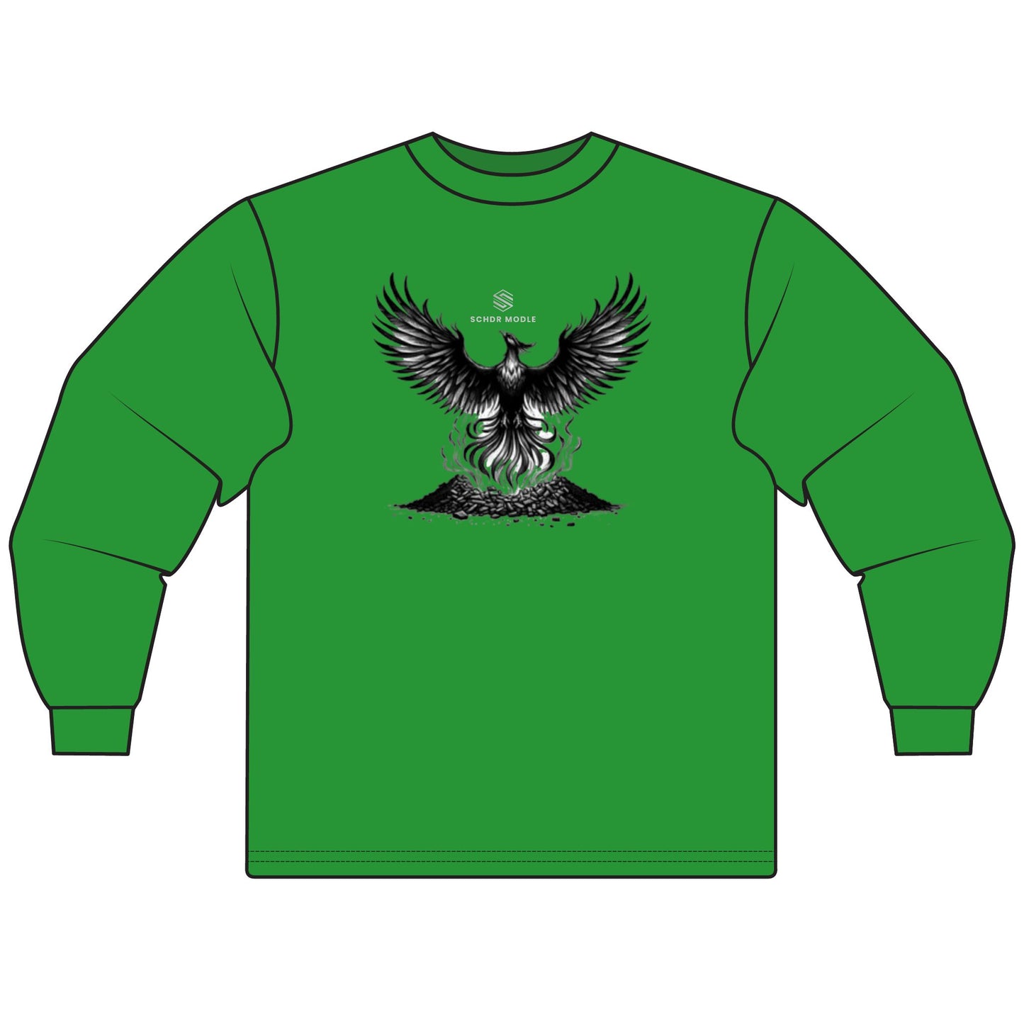 Fierce Phoenix Unisex Long Sleeve T-Shirt - Spiritual Gift, Graphic Tee for Halloween, Casual Fashion, Unique Birthday Gift, Magical Wear
