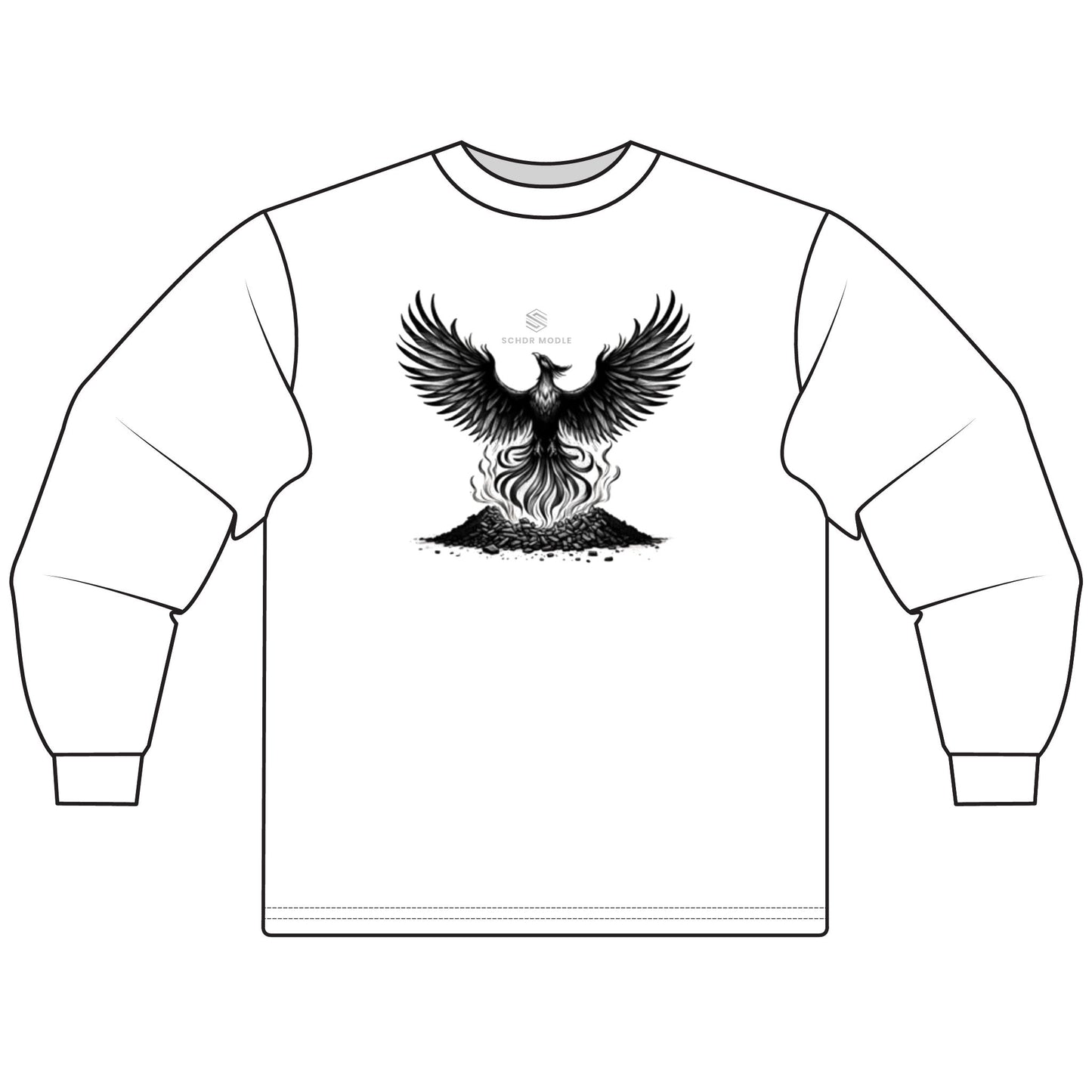 Fierce Phoenix Unisex Long Sleeve T-Shirt - Spiritual Gift, Graphic Tee for Halloween, Casual Fashion, Unique Birthday Gift, Magical Wear