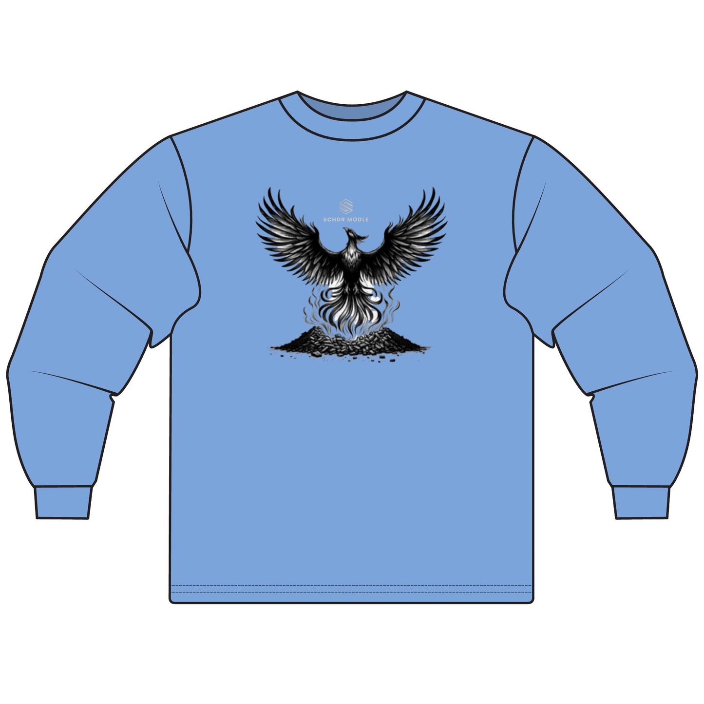 Fierce Phoenix Unisex Long Sleeve T-Shirt - Spiritual Gift, Graphic Tee for Halloween, Casual Fashion, Unique Birthday Gift, Magical Wear