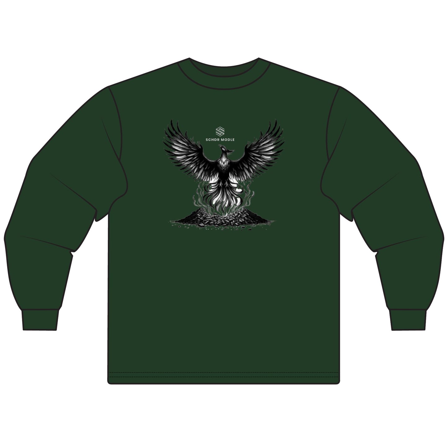 Fierce Phoenix Unisex Long Sleeve T-Shirt - Spiritual Gift, Graphic Tee for Halloween, Casual Fashion, Unique Birthday Gift, Magical Wear