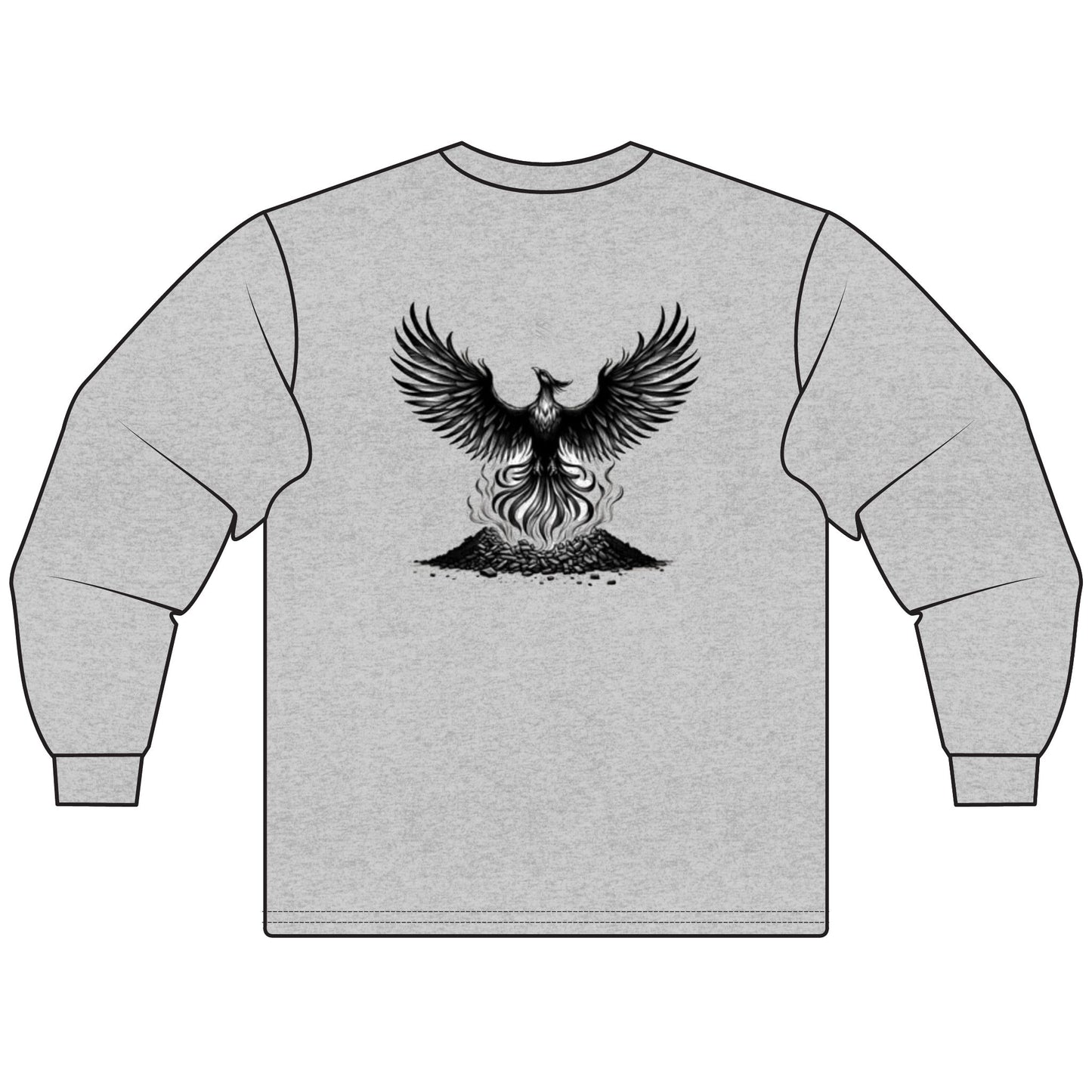 Fierce Phoenix Unisex Long Sleeve T-Shirt - Spiritual Gift, Graphic Tee for Halloween, Casual Fashion, Unique Birthday Gift, Magical Wear