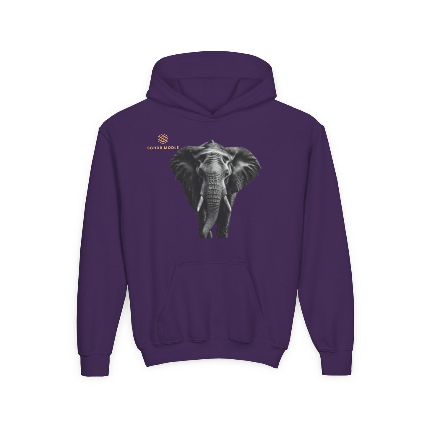 Youth Elephant Graphic Hoodie - Stylish & Comfortable Heavy Blend Sweatshirt