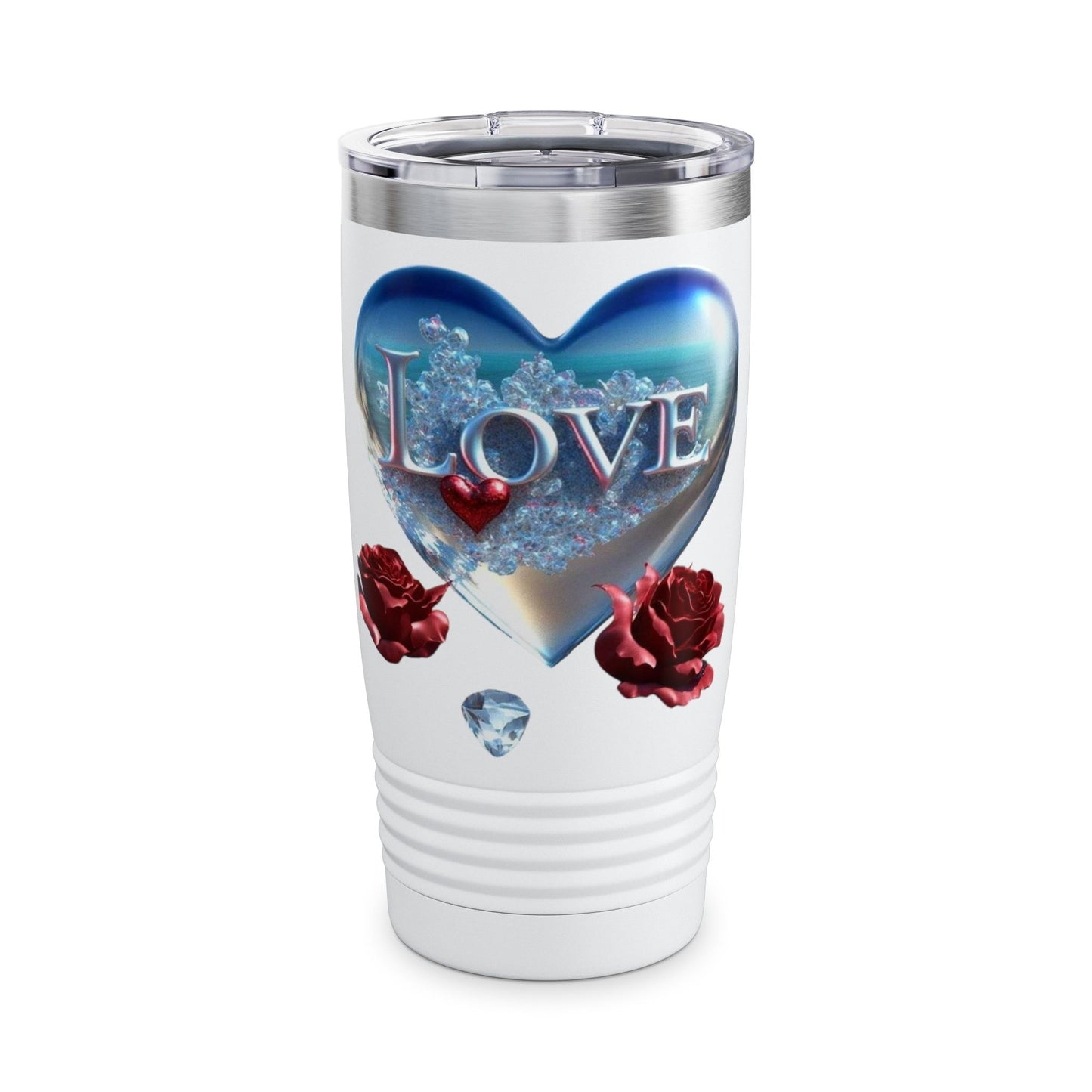 20oz Love Heart Ringneck Tumbler - Perfect for Valentine's Day & Gifts