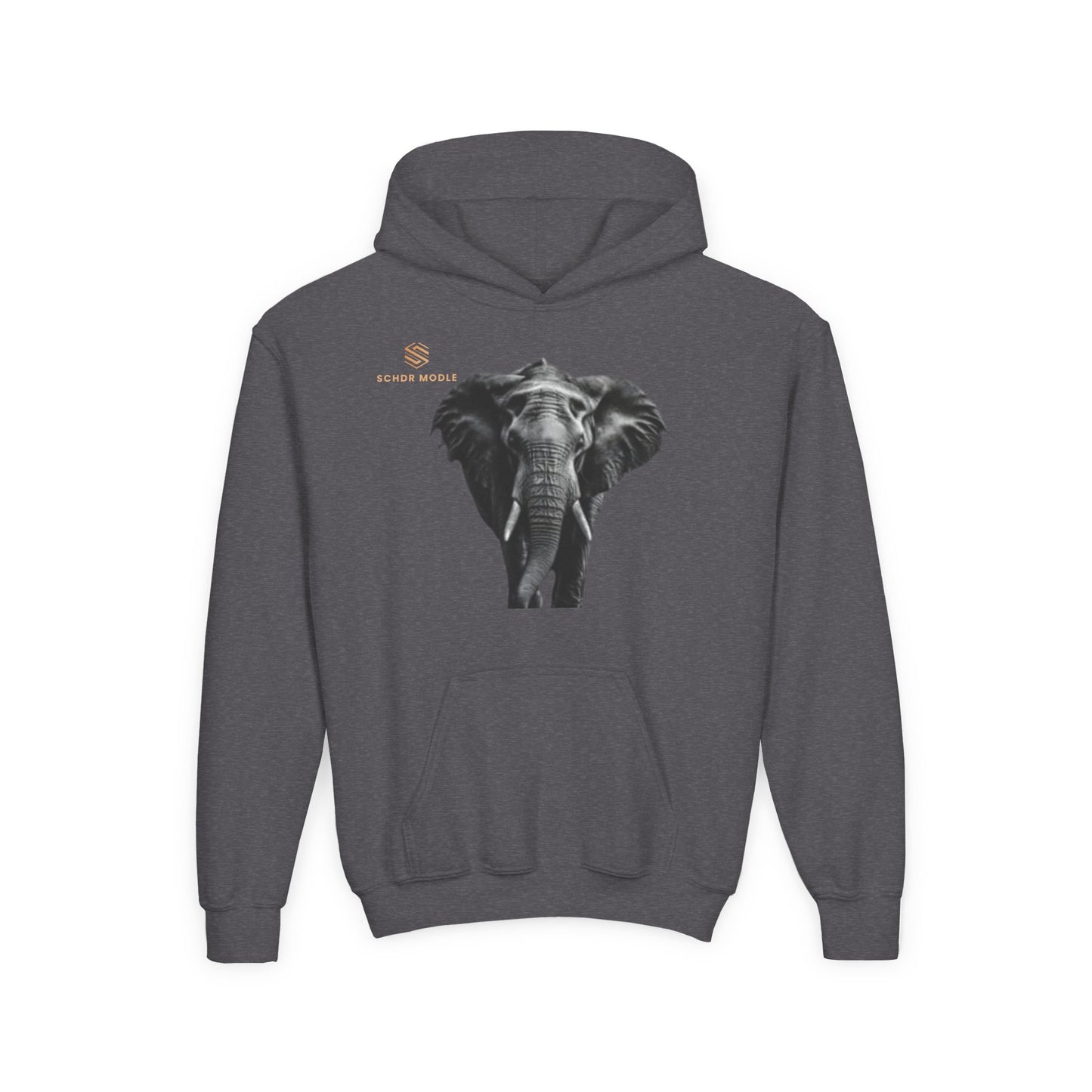 Youth Elephant Graphic Hoodie - Stylish & Comfortable Heavy Blend Sweatshirt