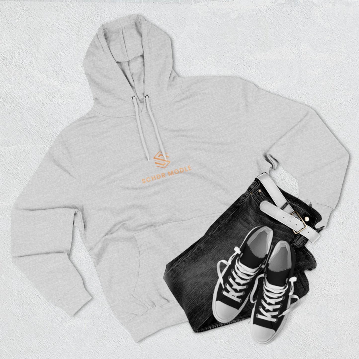 Minimalist Three-Panel Fleece Hoodie - SCHDR MODE