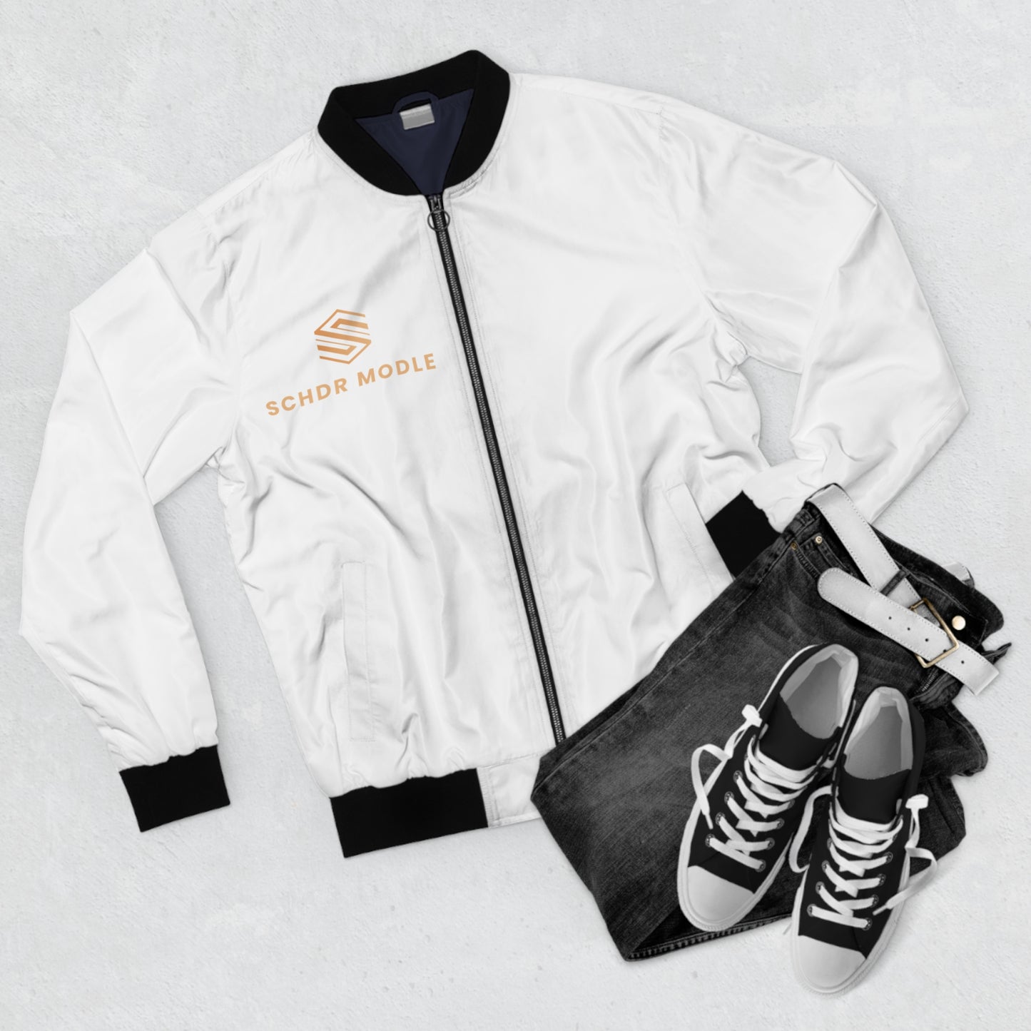 Stylish Men's Bomber Jacket with SCHDR MODE Logo - Perfect for Casual Outings